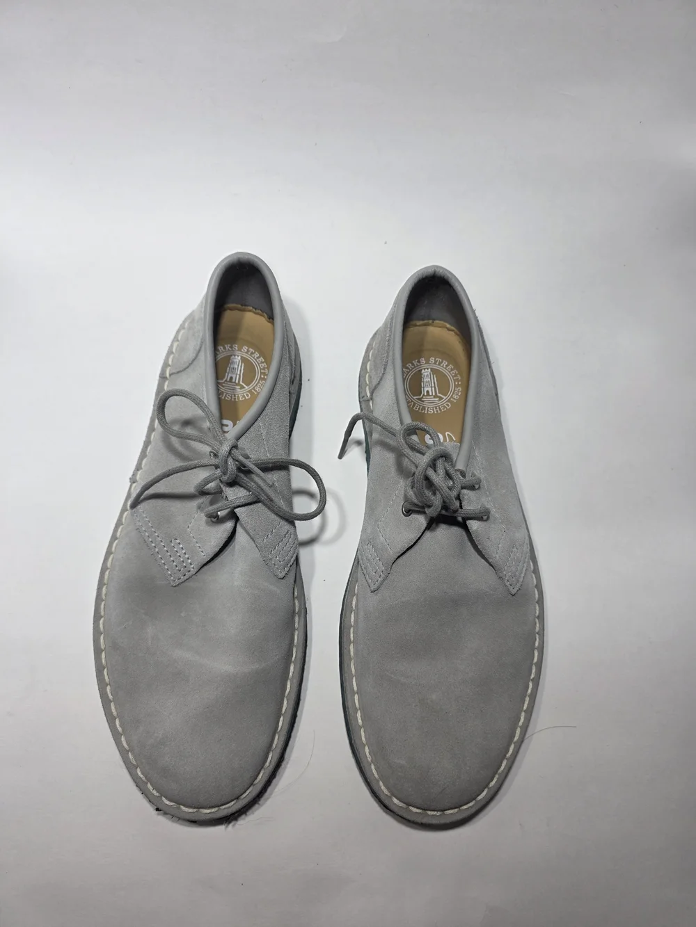 Clarks Originals Men’s 7M Gray Suede Lace Up Casual Wallabee Shoes